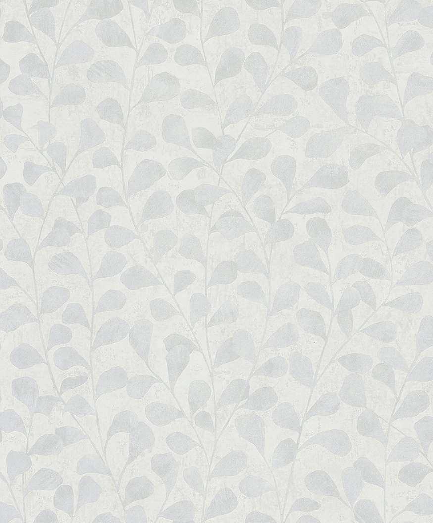 Dekor tapéta levél mintával fehér színben