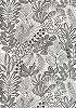Dekor tapéta levél mintával fekete-fehér színben