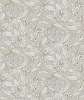 Dekor tapéta leveles faág mintával szürke és beige színben