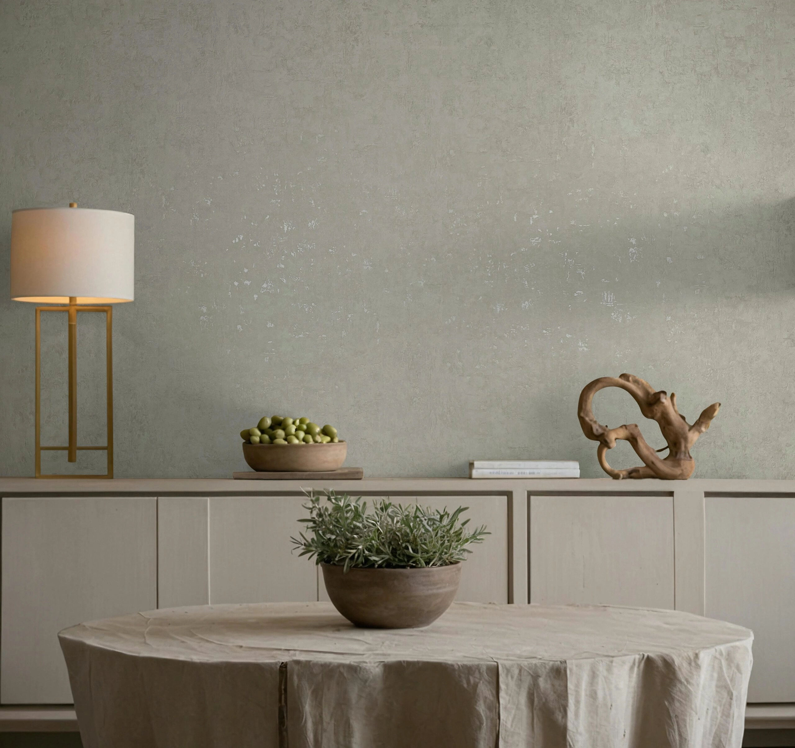 Dekor tapéta loft kőhatású mintával világosszürke színben