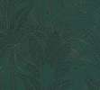 Dekor tapéta méregzöld elegáns leveles mintával