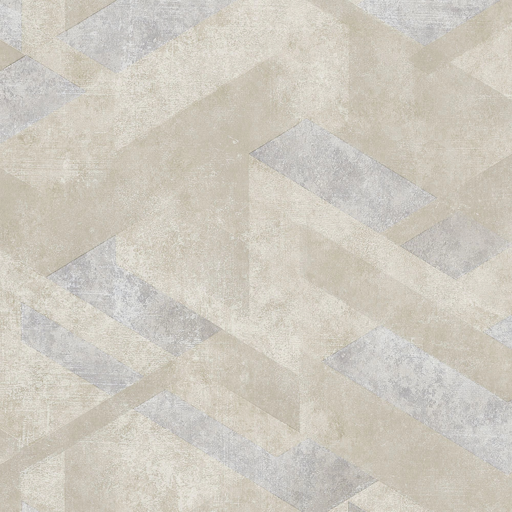 Dekor tapéta modern stílusban szürkés beige geometrai mintával