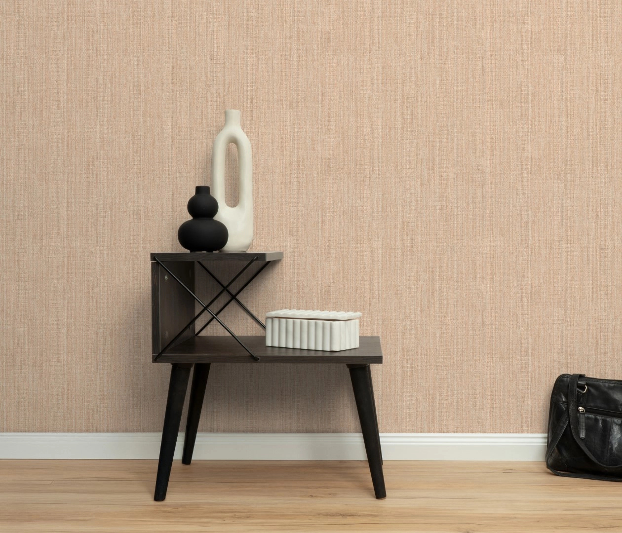 Dekor tapéta narancsos textil mintával