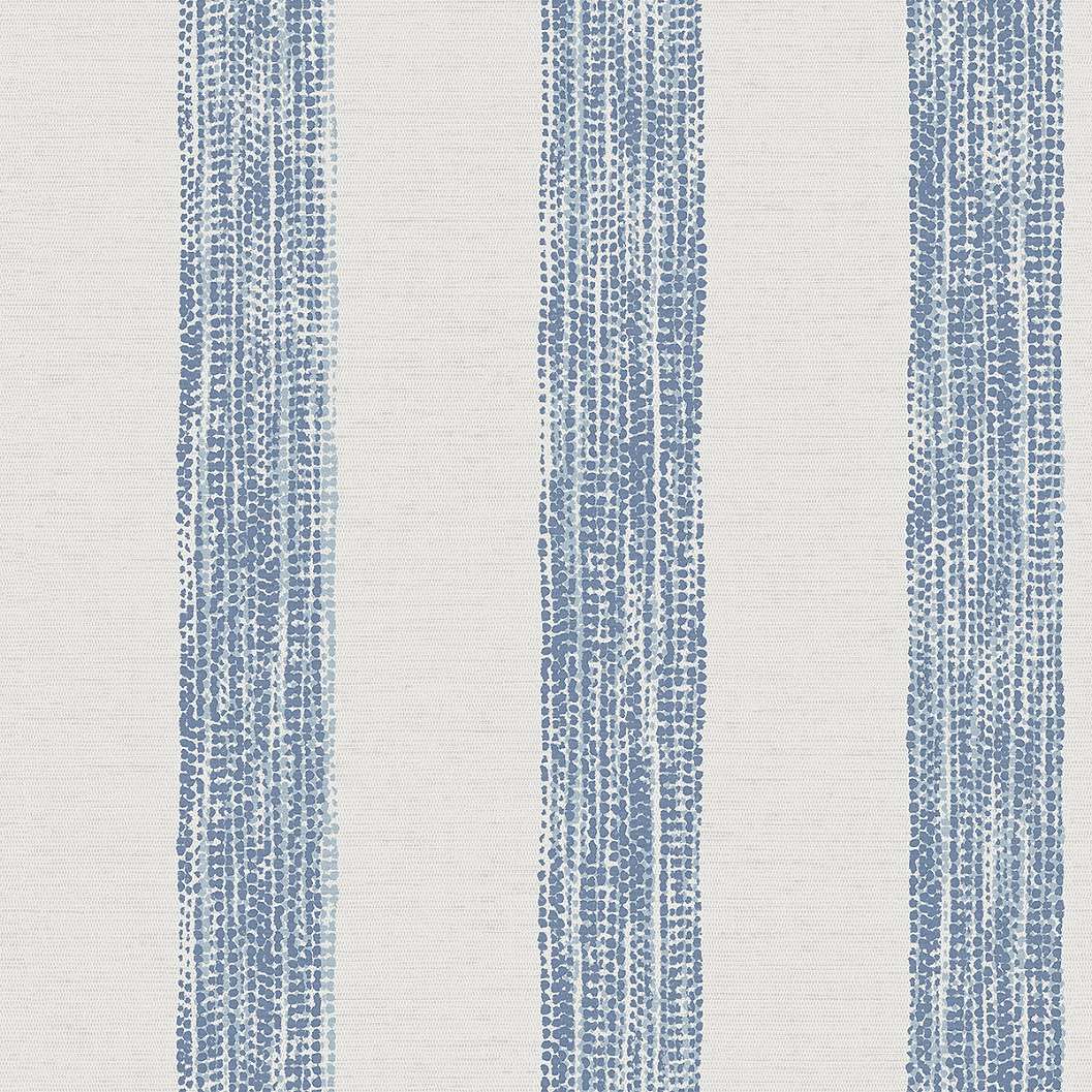 Dekor tapéta pöttyözött csíkos mintával kék színben