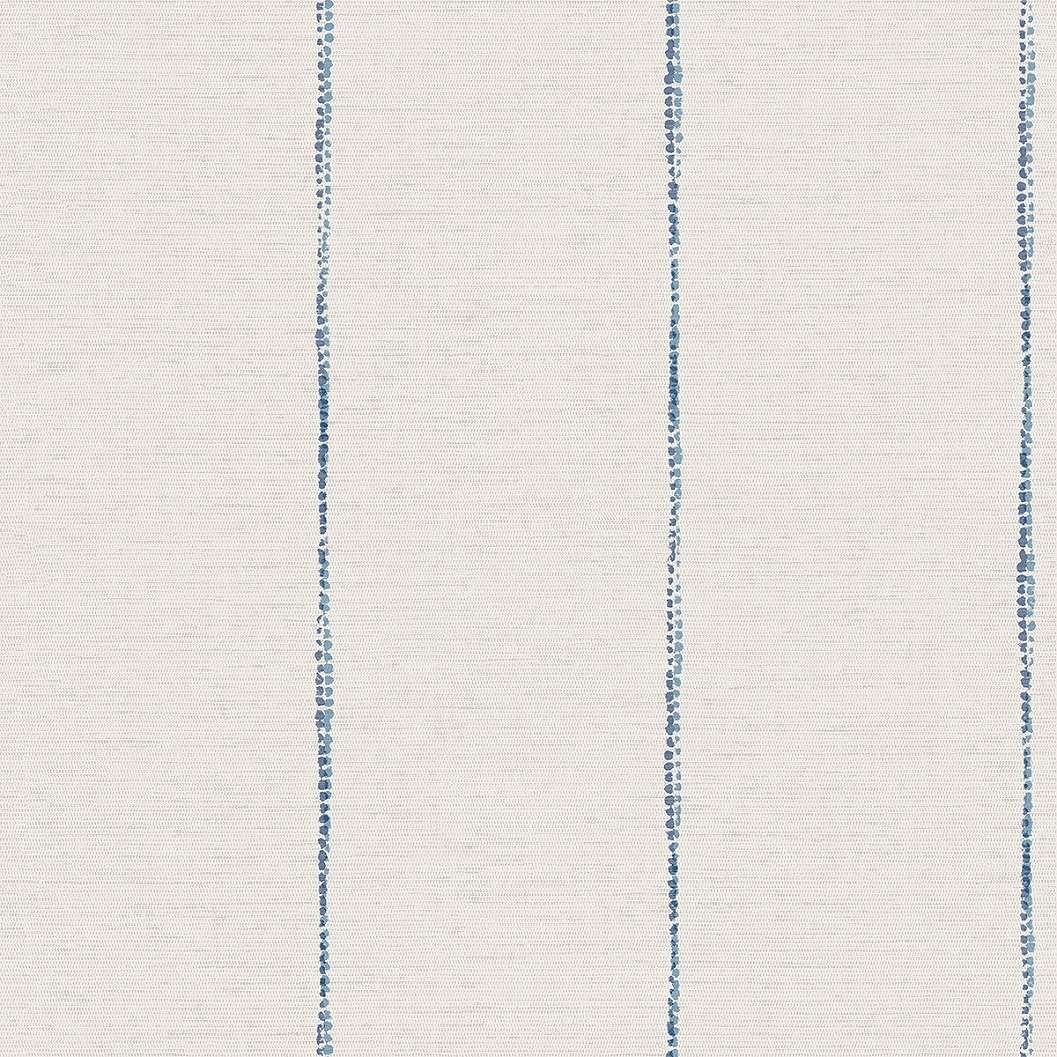 Dekor tapéta pöttyözött keskeny csíkos mintával kék színben