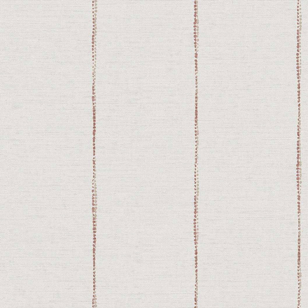 Dekor tapéta pöttyözött keskeny csíkos mintával terrakotta színben