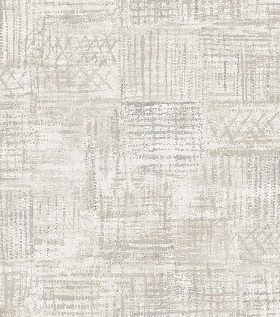 Dekor tapéta rajzolt geometrikus mintával szürke színben