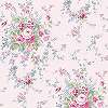 Dekor tapéta rózsacsokor mintával pink és kék színben
