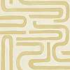 Dekor tapéta sárga labirintus mintás krém színben