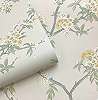 Dekor tapéta sárga virágos faág mintás krém színben