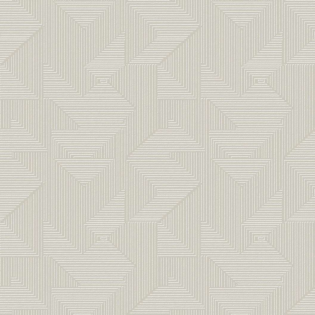 Dekor tapéta selyemfényű szürke színben absztrakt labirintus mintával