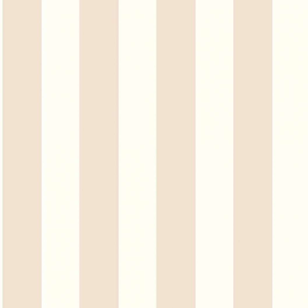 Dekor tapéta széles csíkos mintával korall és törtfehér színben