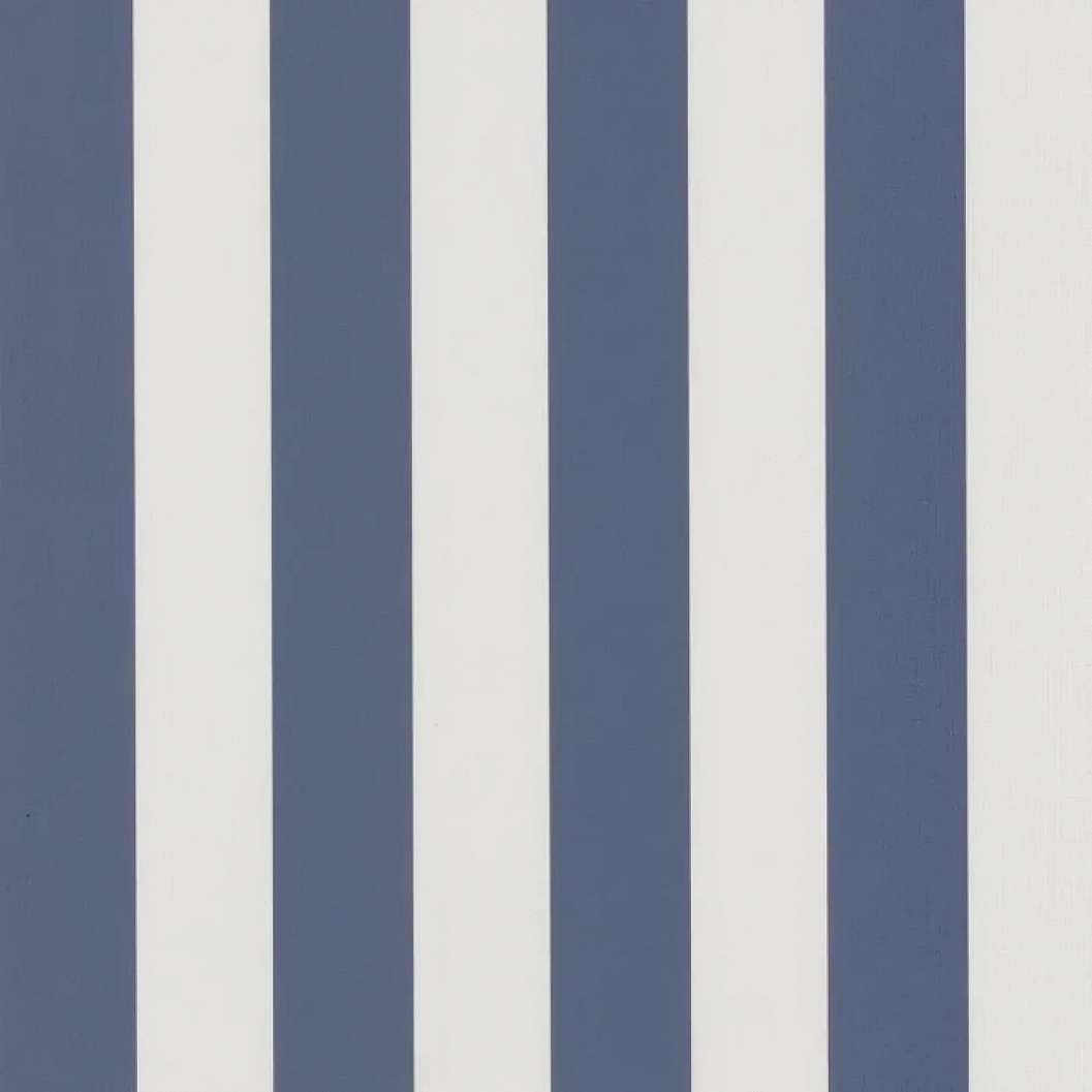 Dekor tapéta széles csíkos mintával matrózkék és törtfehér színben