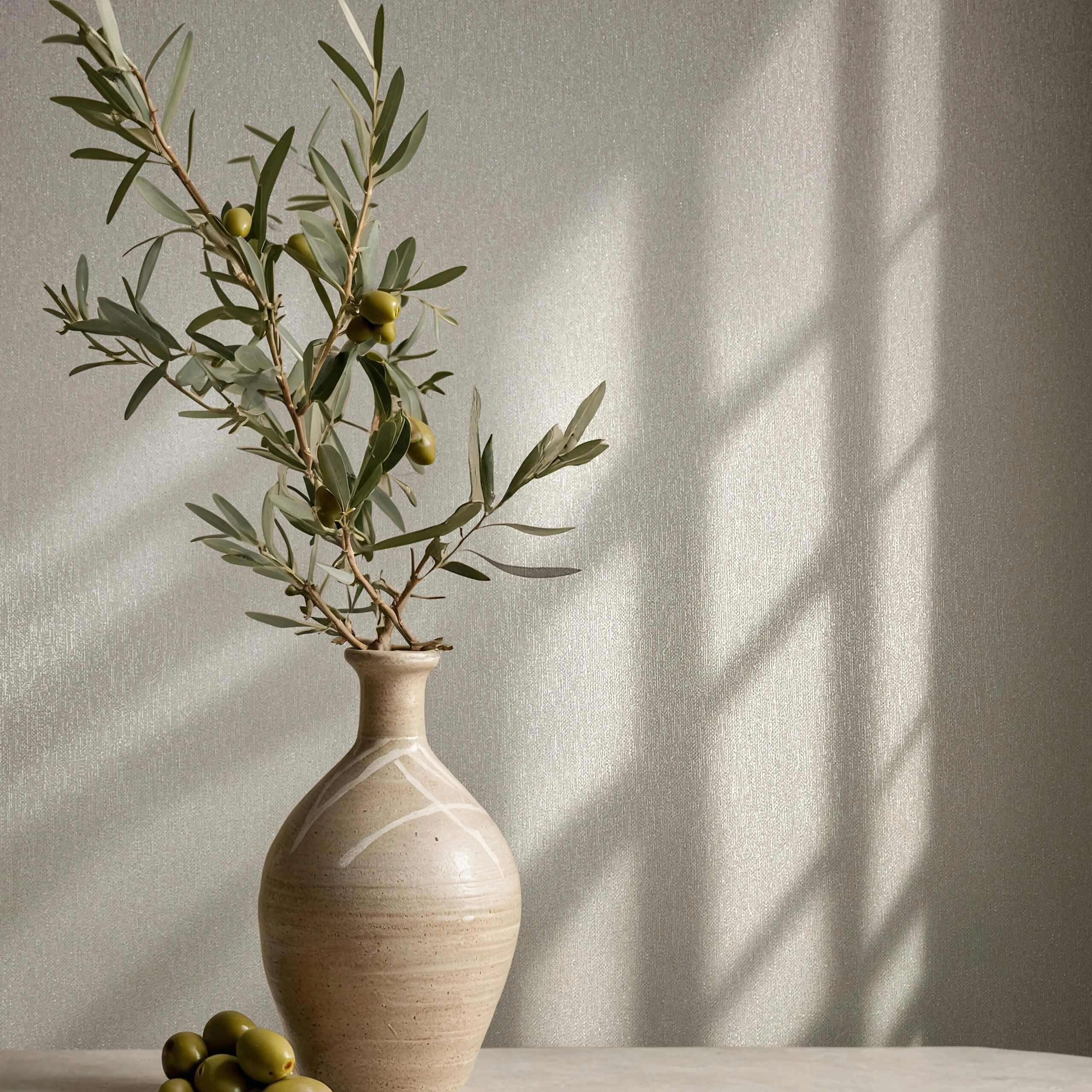 Dekor tapéta szőtthatású mintával fényes beige színben