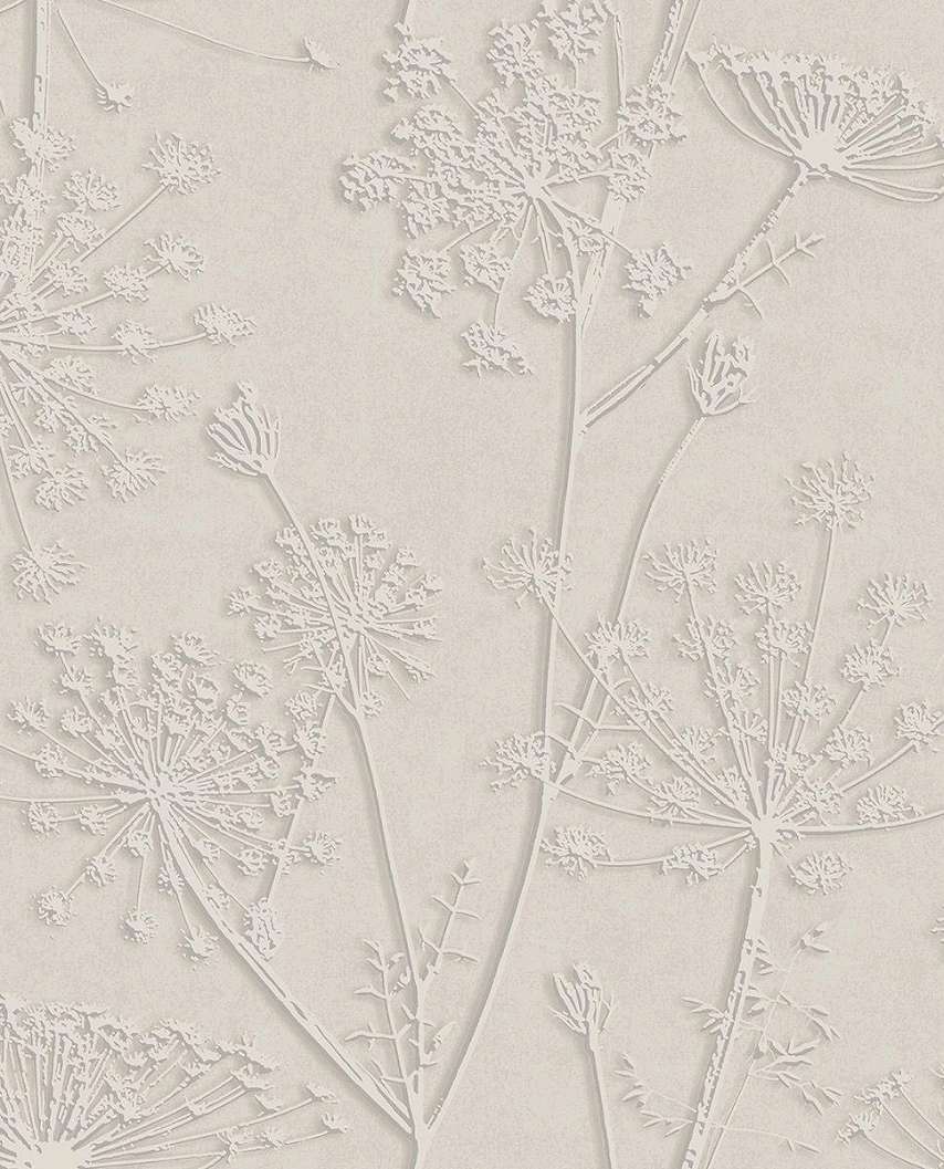 Dekor tapéta taupe bodzavirág mintával