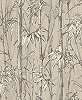 Dekor tapéta taupe színben bambusz levél mintával