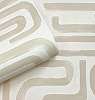 Dekor tapéta tóp labirintus mintás krém színben
