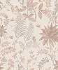Dekor tapéta trópusi inda és virág mintával beige színben