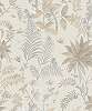 Dekor tapéta trópusi inda és virág mintával krém és beige színben
