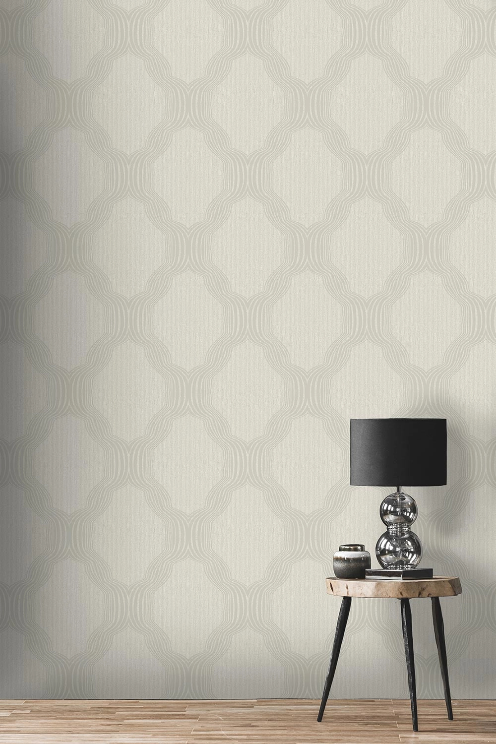 Dekor tapéta üveggyöngyös geometriai mintás tapéta gyöngyház színben