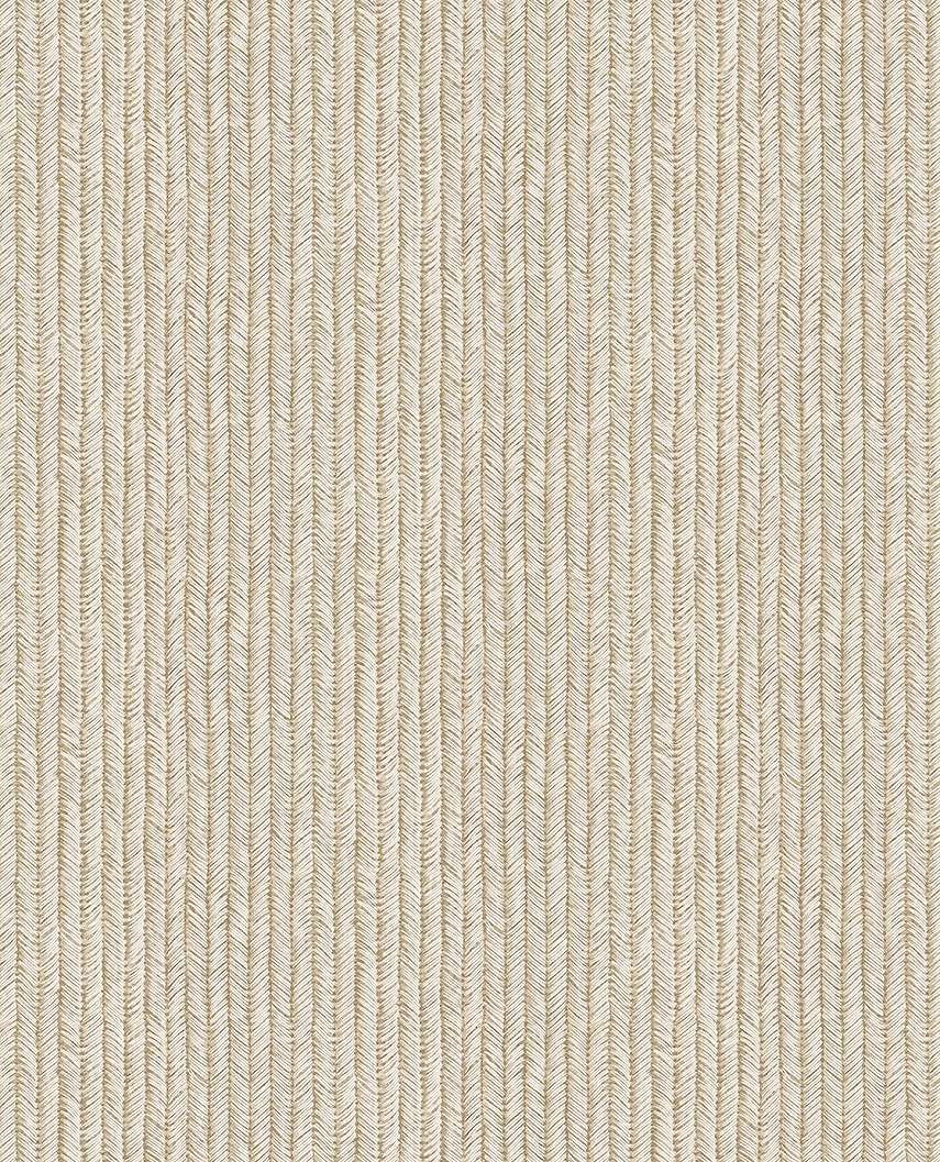 Dekor tapéta világos beige és krém színű halszálka csíkos mintával