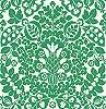 Dekor tapéta zöld színű gyümölcs damaszt mintával