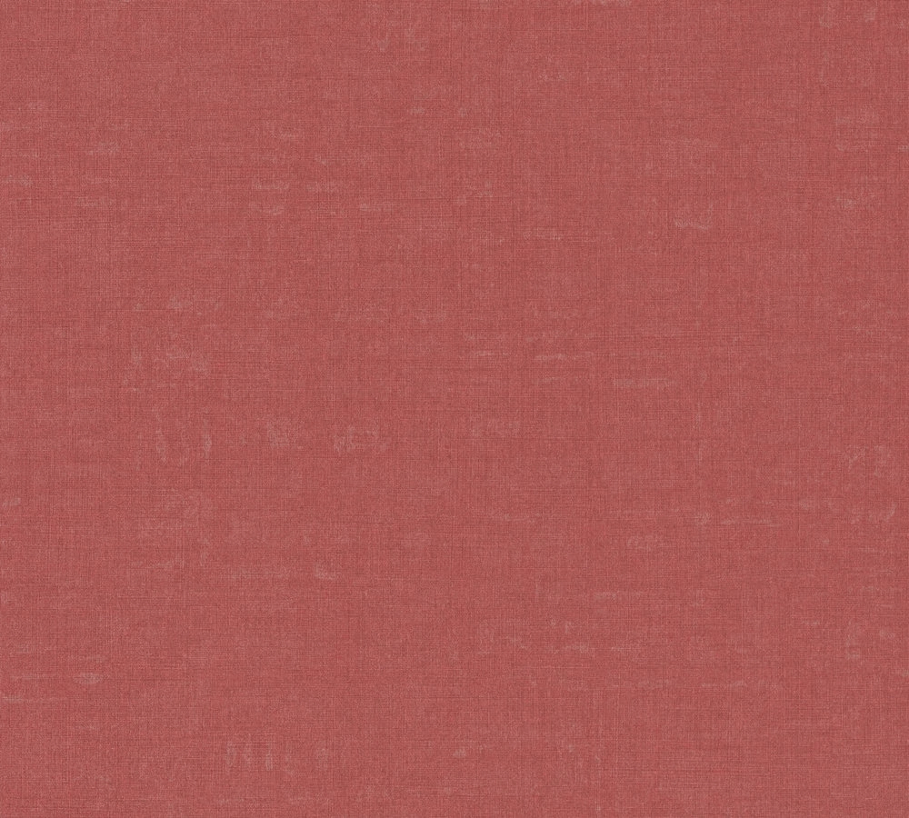 Dekora tapéta piros színben textil strukturával enyhén koptatott hatással