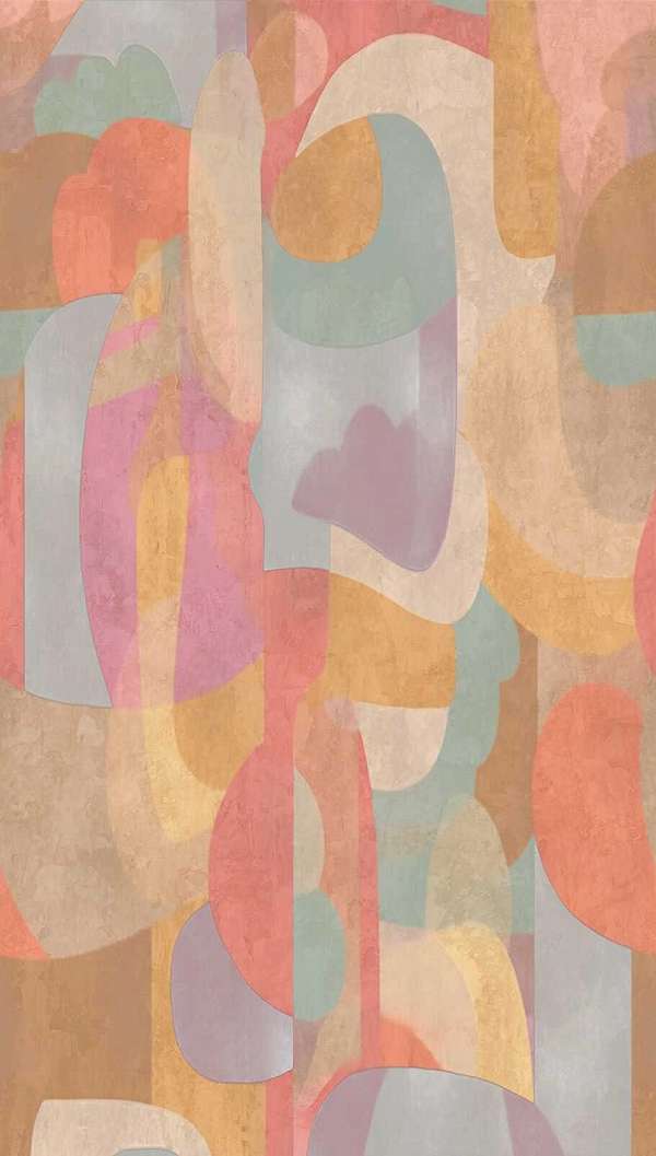 Design fotótapéta geomatriai mintával vidám színekben