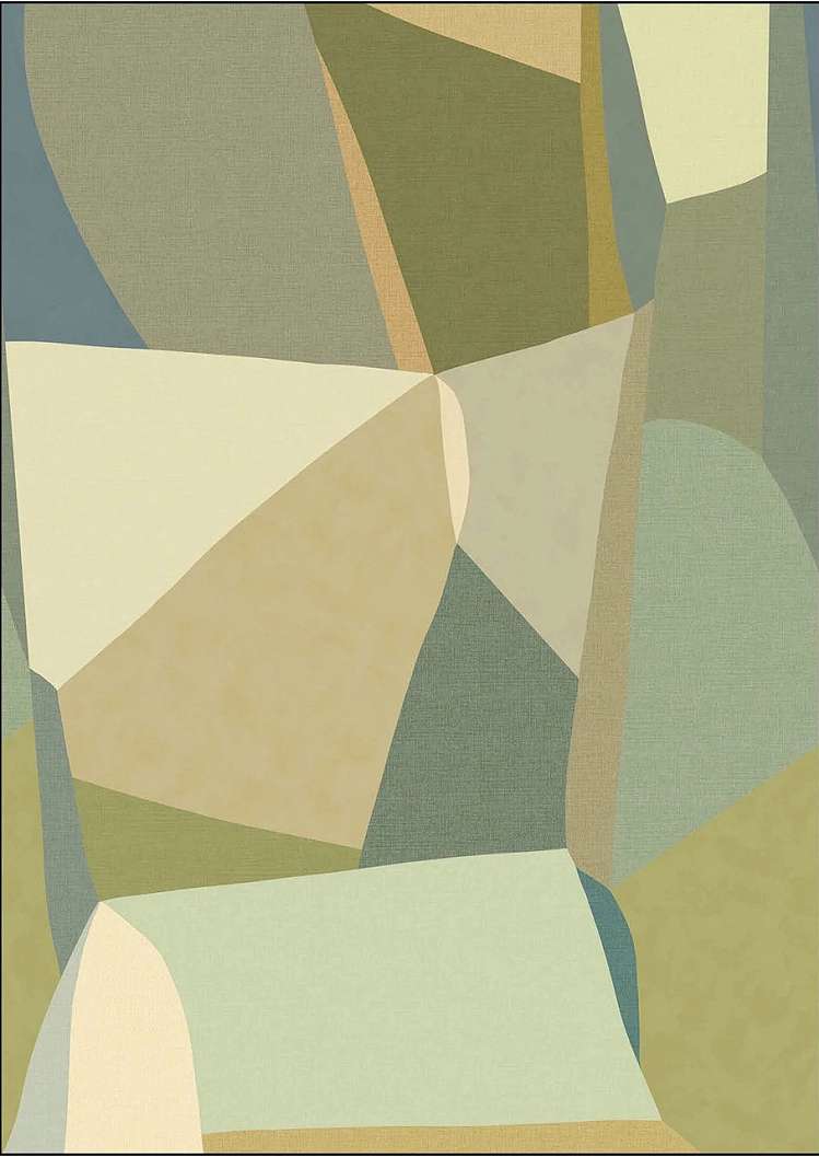 Design fotótapéta geometrikus mintával vidám és hideg színekben 200cm x 250cm