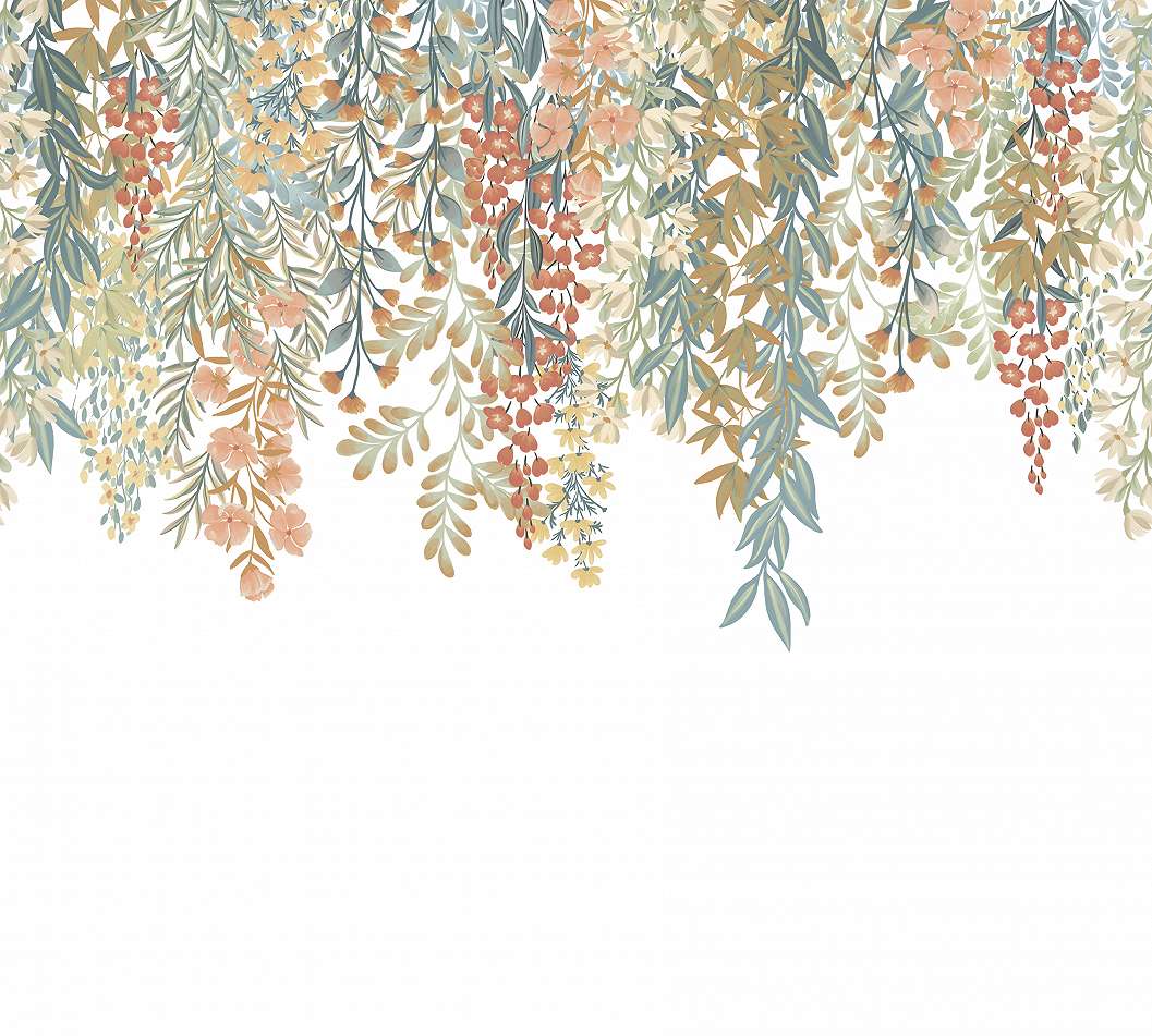 Design fotótapéta inda mintával meleg színekben 300cm x 270cm