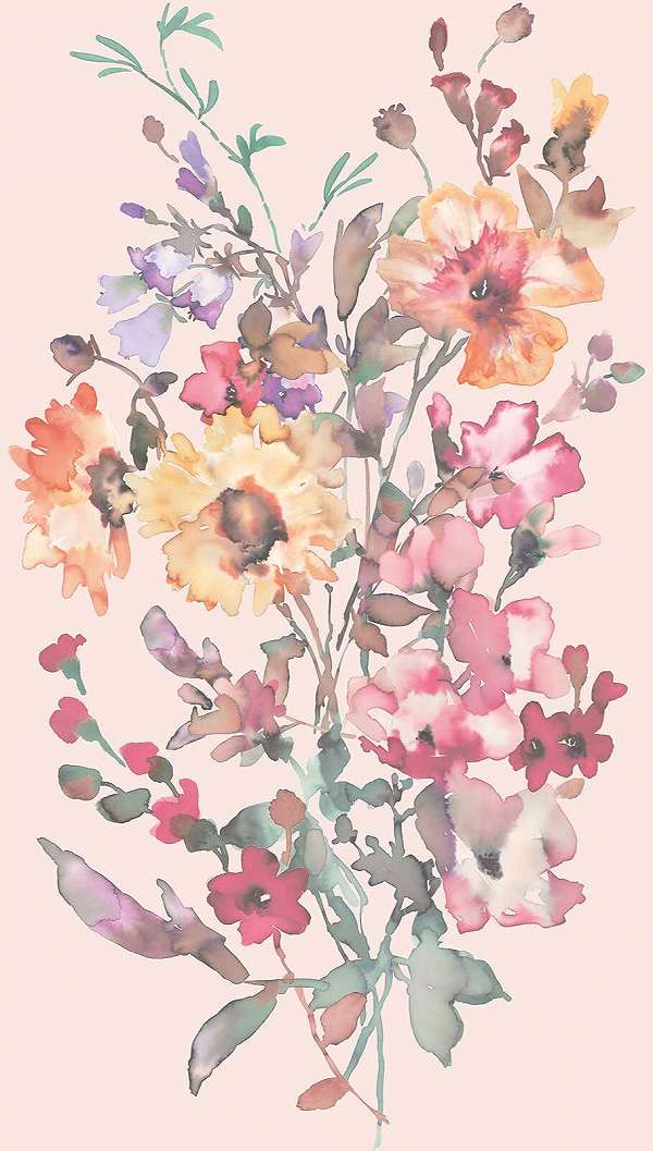 Design fotótapéta mezei virágcsokor mintával