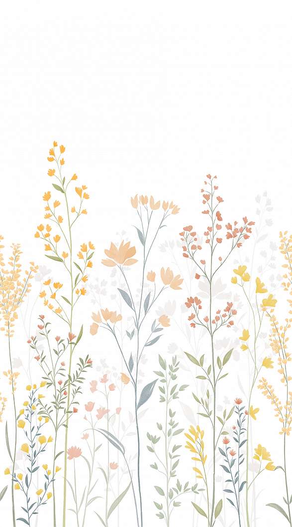 Design fotótapéta virág mintával meleg színekben 150cm x 270cm