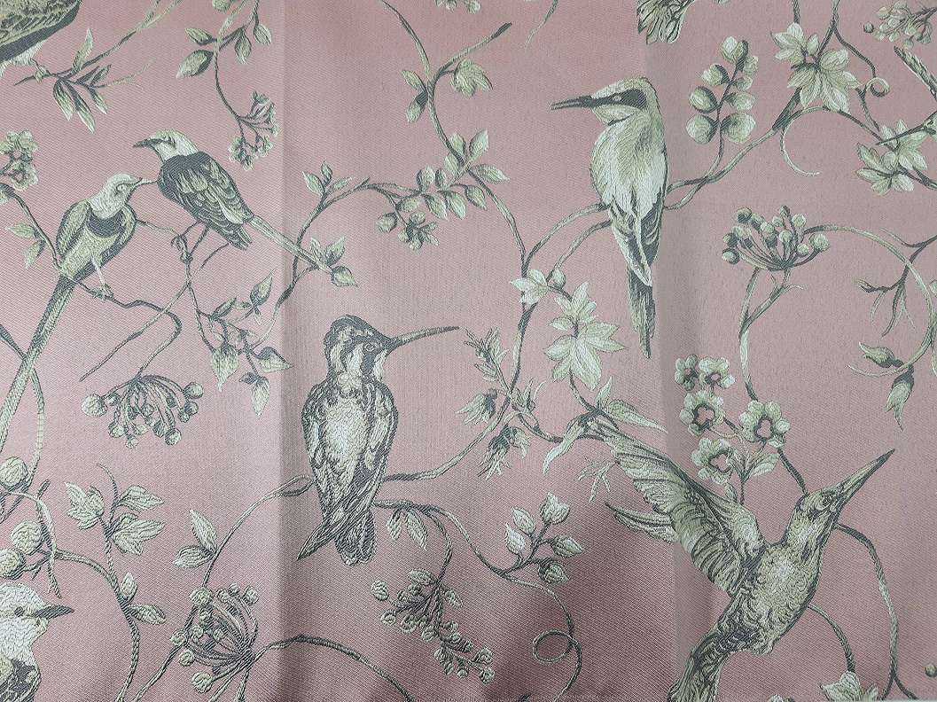 Design sötétítő függöny anyag romantikus rózsaszín virág mintával