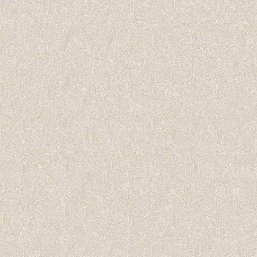 Design tapéta apróbarázdás körcikk és négyzet mintával matt kőpor színben