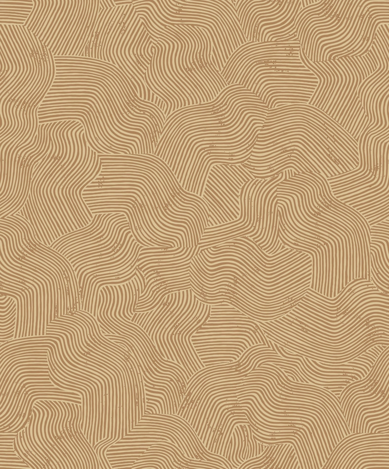 Design tapéta barna elegáns hullám mintával