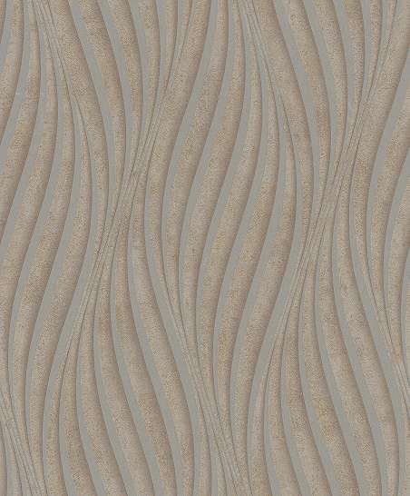 Design tapéta bronz elegáns hullám mintával