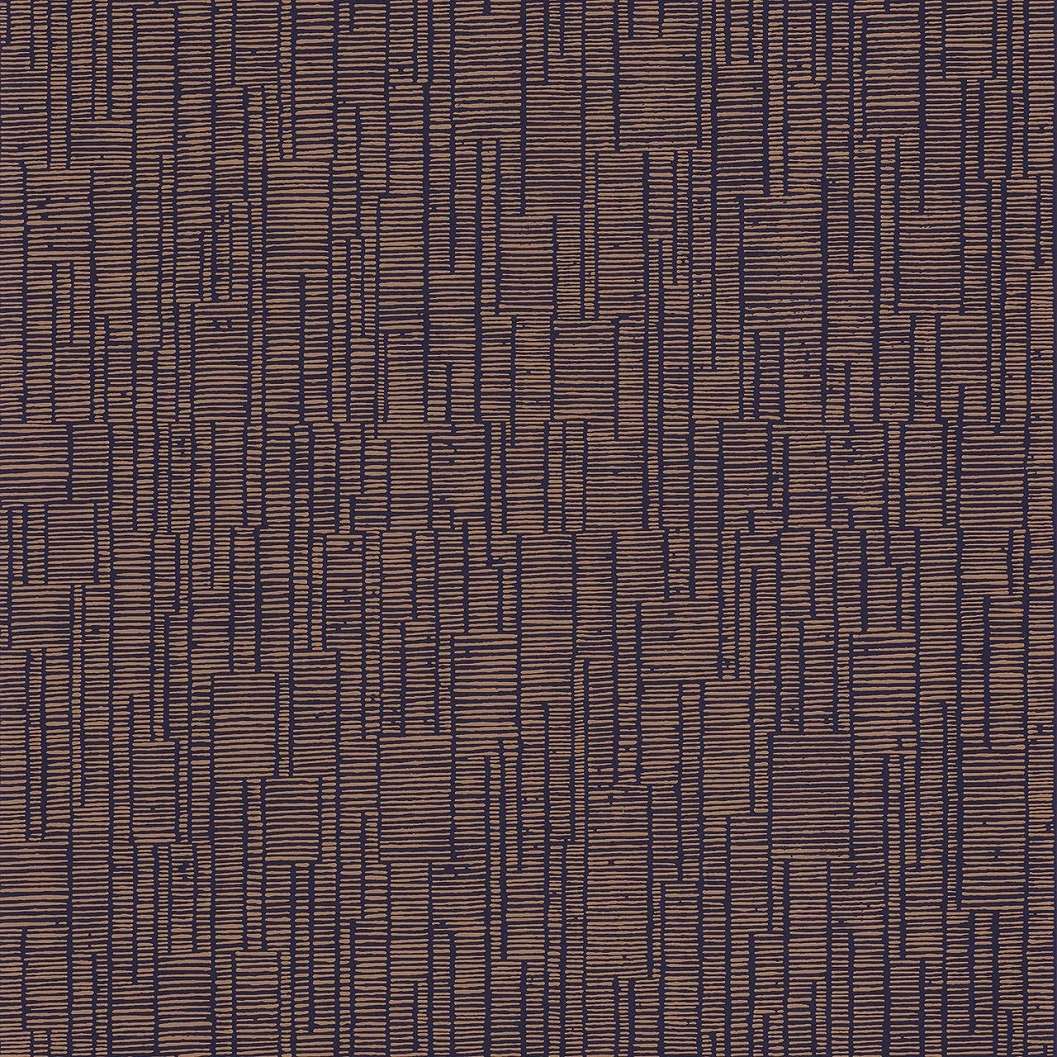 Design tapéta csíkos mintával sötétbarna színben