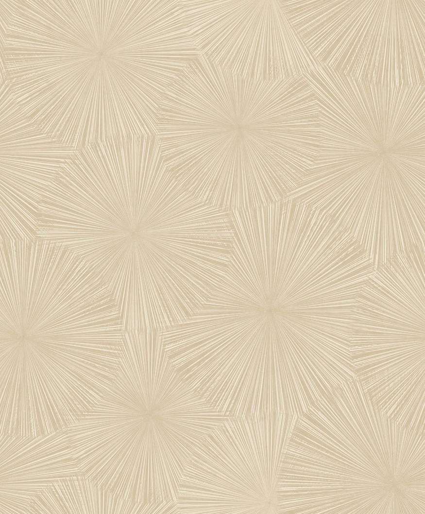 Design tapéta csillagalakú szórtfény mintával beige színben