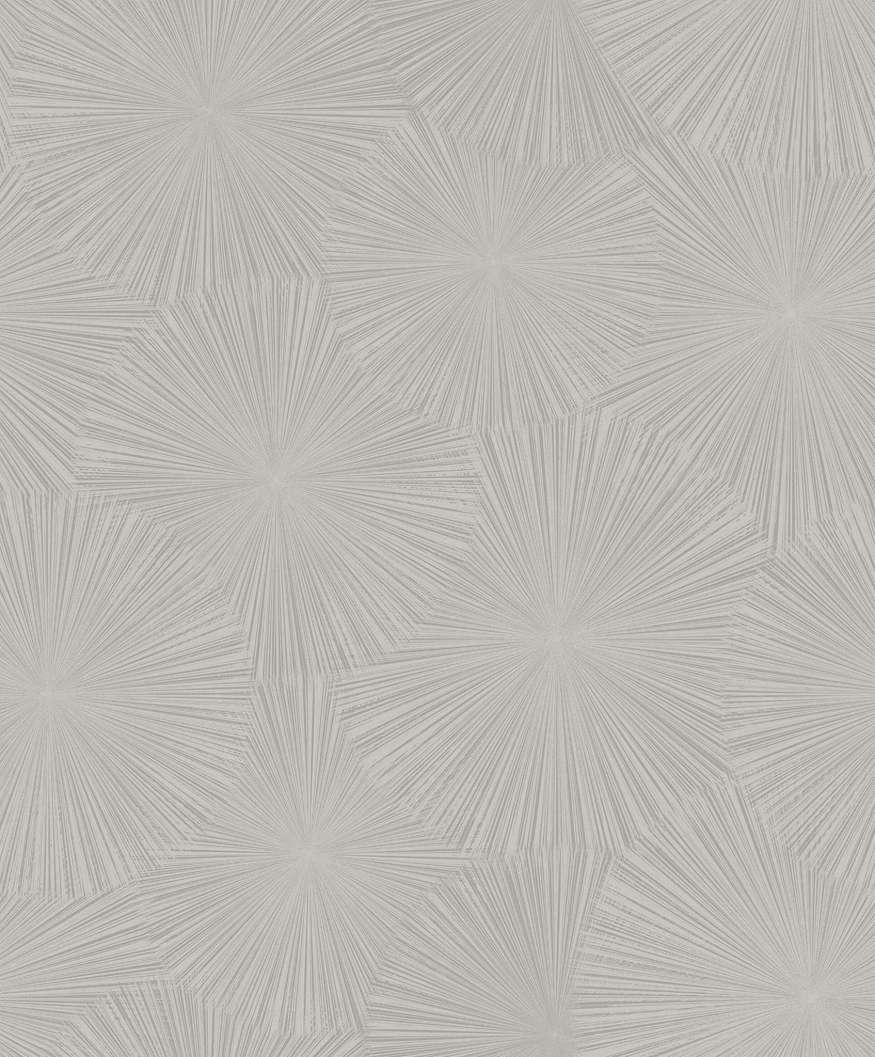 Design tapéta csillagalakú szórtfény mintával fémeshatású ezüst színben