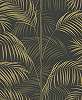 Design tapéta elegán keki zöld pálmalevél mintával