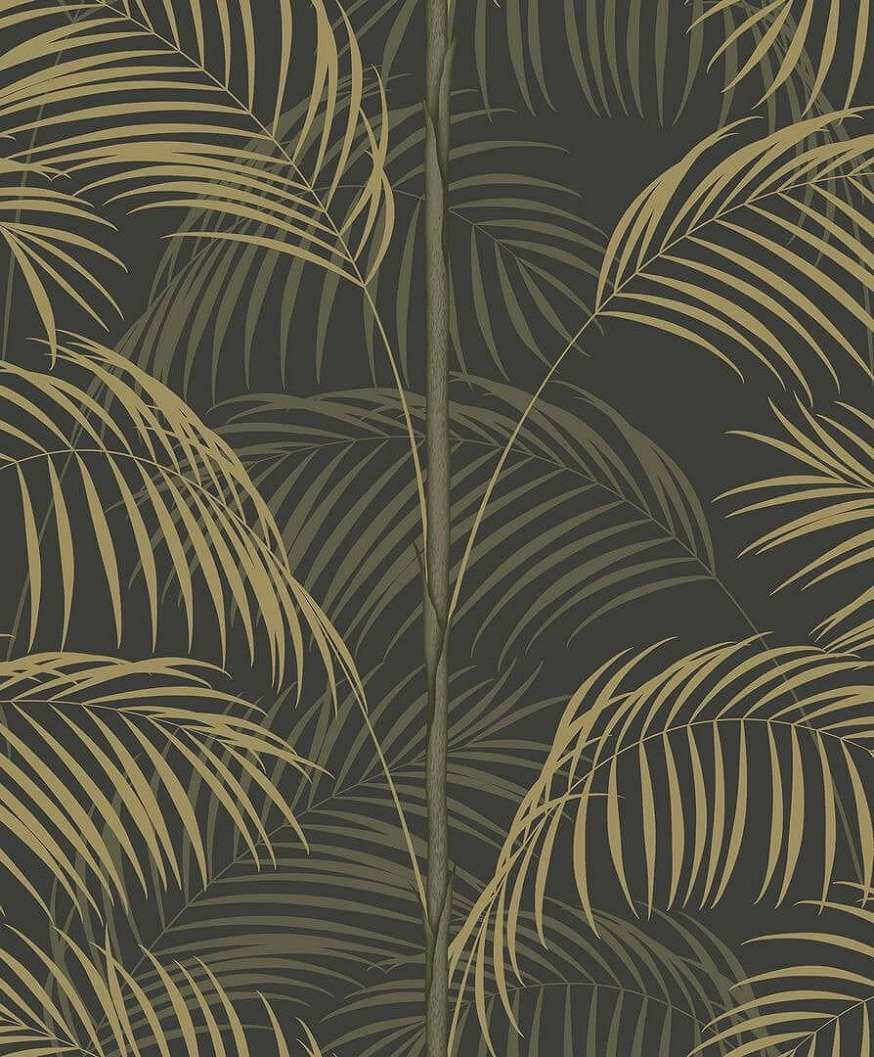 Design tapéta elegán keki zöld pálmalevél mintával