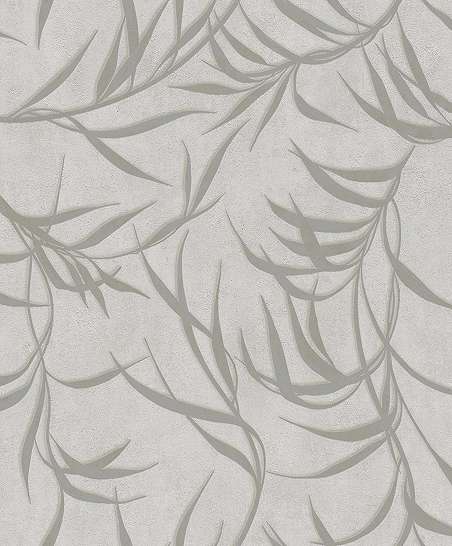 Design tapéta elegáns ezüst leveles mintával