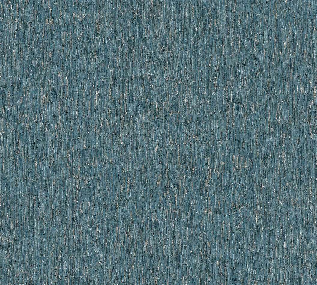 Design tapéta fakéreghatású mintával kék és ezüst színben