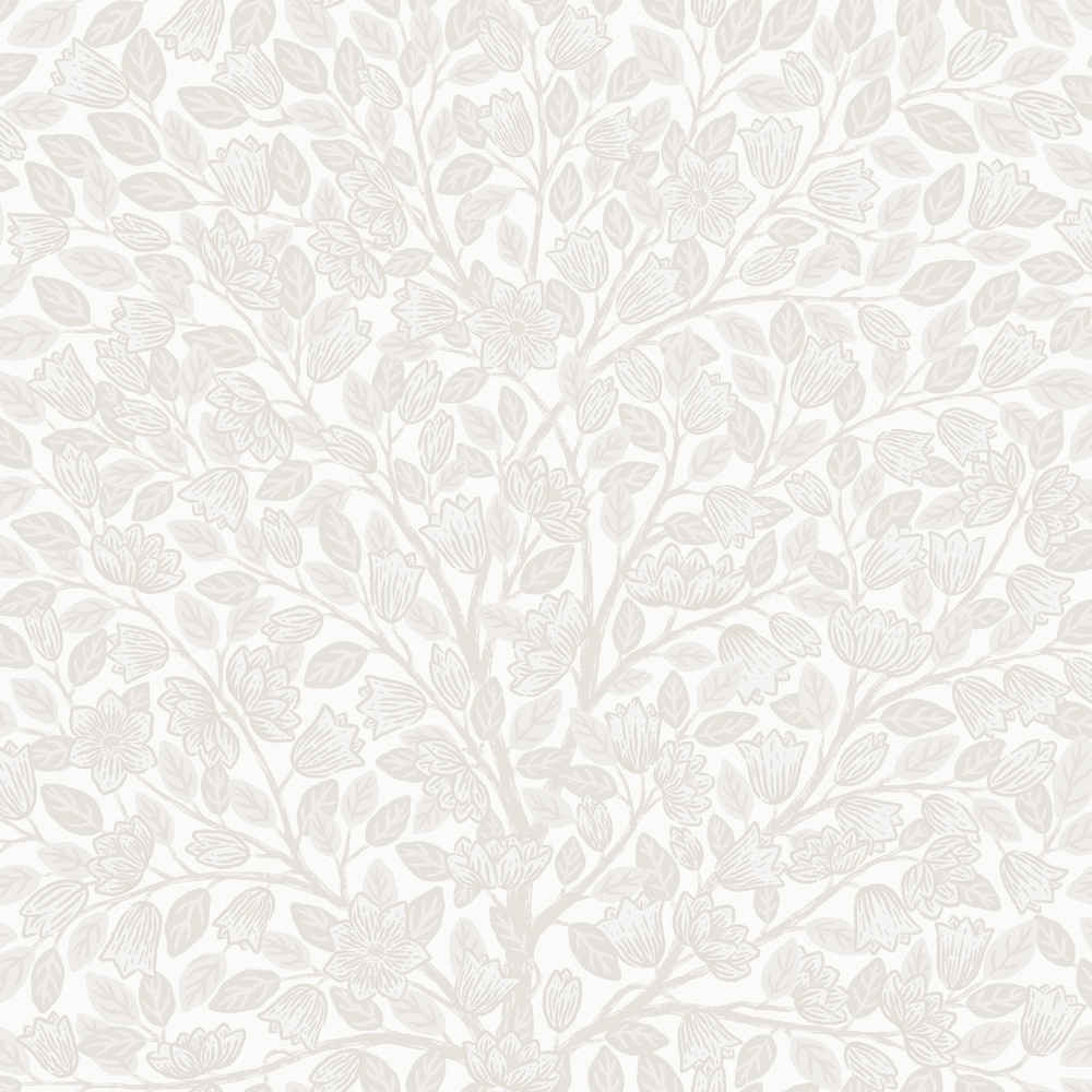 Design tapéta fehér alapon virágos mintával