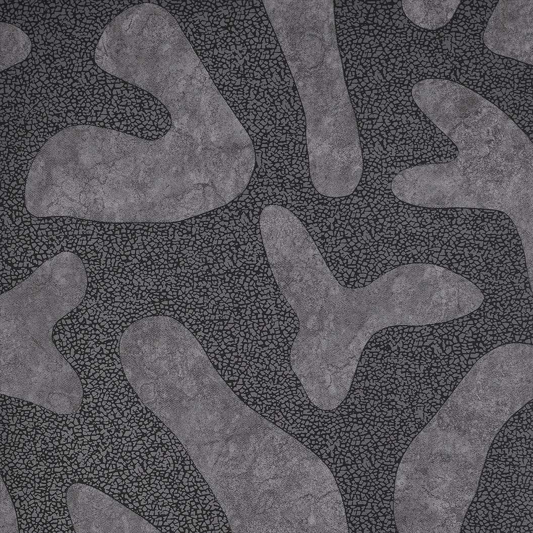 Design tapéta geometriai absztrakt mintával fekete színben