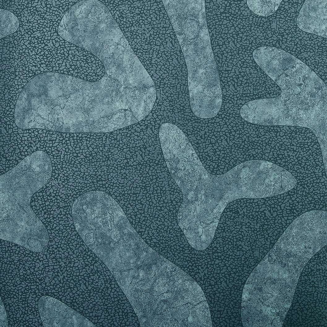 Design tapéta geometriai absztrakt mintával türkizzöld színben