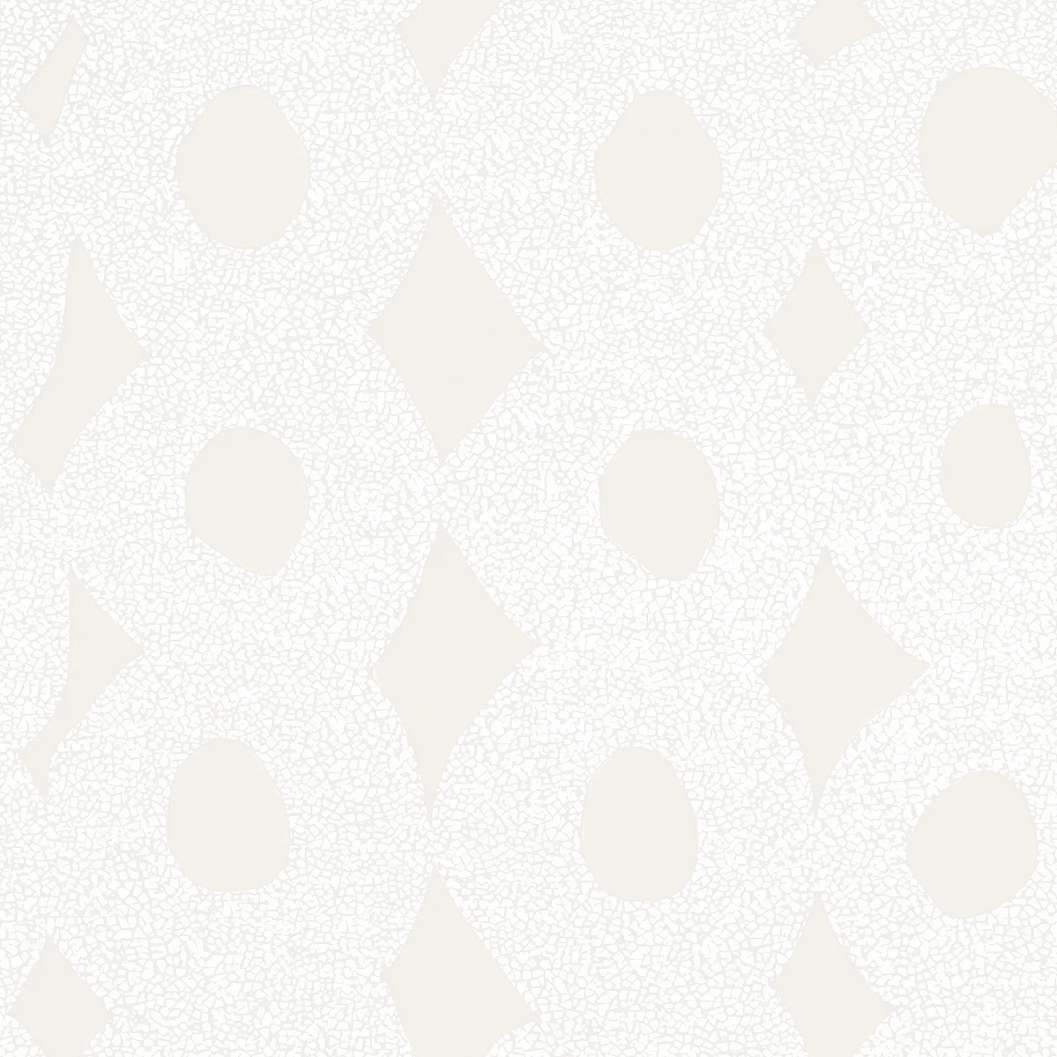 Design tapéta geometriai mintával fehér és krém színben