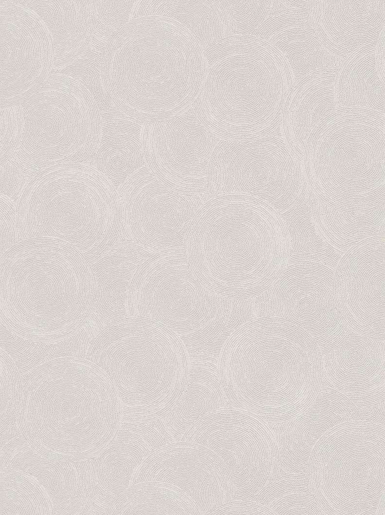 Design tapéta halványszürke és fényes ezüst köralakban tekert zsineg mintával