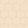 Design tapéta hexagon mintával pasztell barack színben