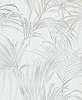 Design tapéta krémfehér szürke pálma leveles mintával